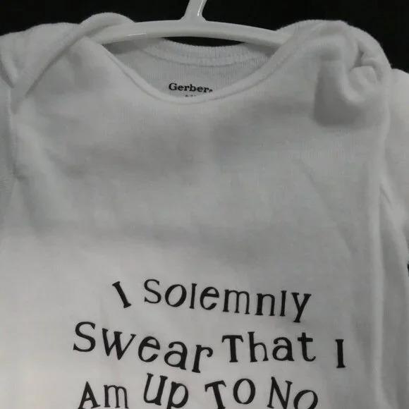 GERBER Harry Potter "I Solemnly Swear That I Am Up To No Good" Onesie - 0-3 M - Picture 7 of 15